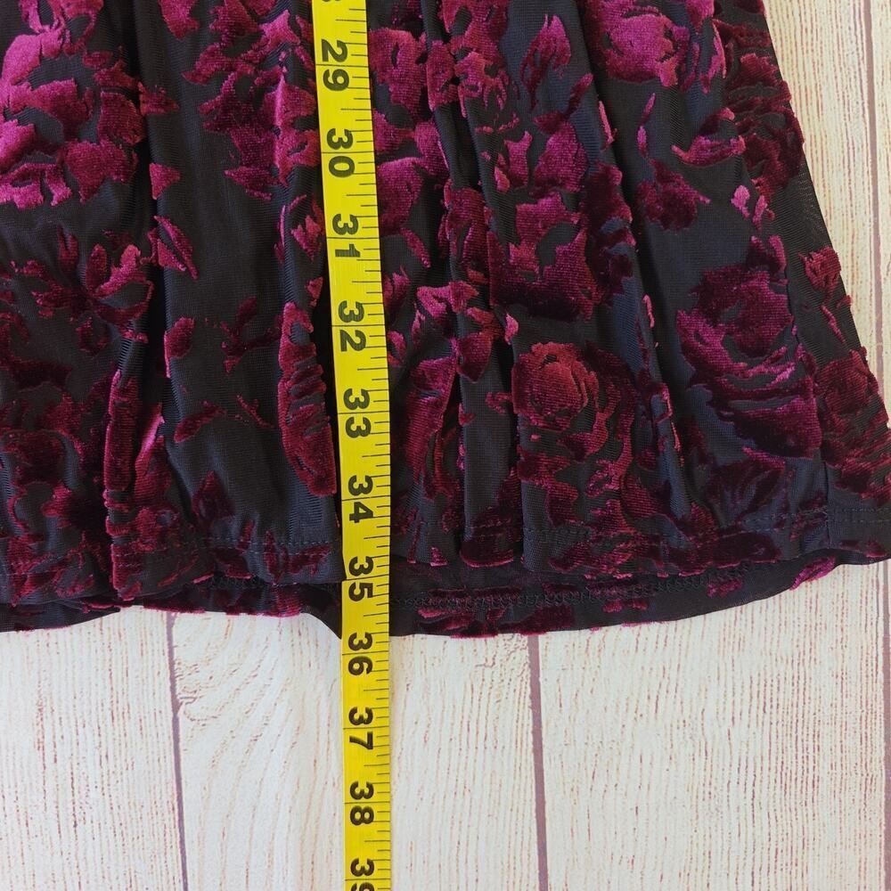 ModCloth mock neck velvet floral mini dress sz XL - Picture 11 of 13